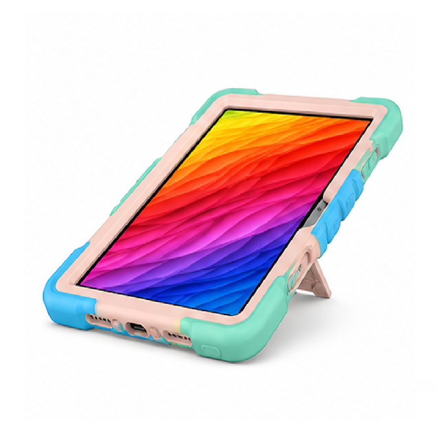 Samsung Galaxy Tab A11 Rugged Shockproof Case with Kickstand (Rainbow) - ShopHub