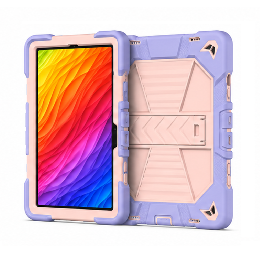 Samsung Galaxy Tab A11 Rugged Shockproof Case with Kickstand (Pink)
