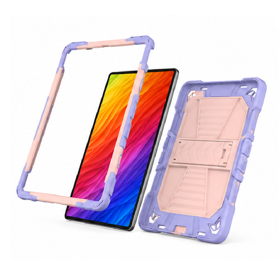 Samsung Galaxy Tab A11 Rugged Shockproof Case with Kickstand (Pink) - ShopHub