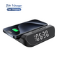 2-in-1 Multifunctional Wireless Charger with Alarm Clock 15W Fast Charging Stand