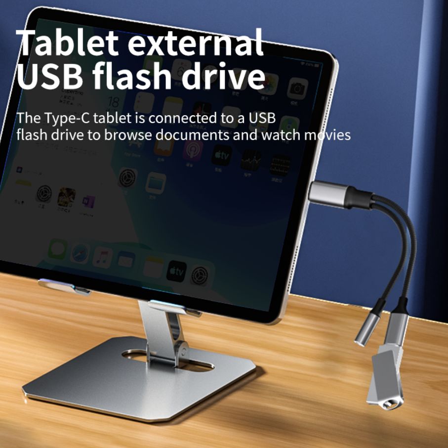Dual-Port USB-C Adapter Cable with PD Fast Charging & 2-in-1 Type-C Audio Support