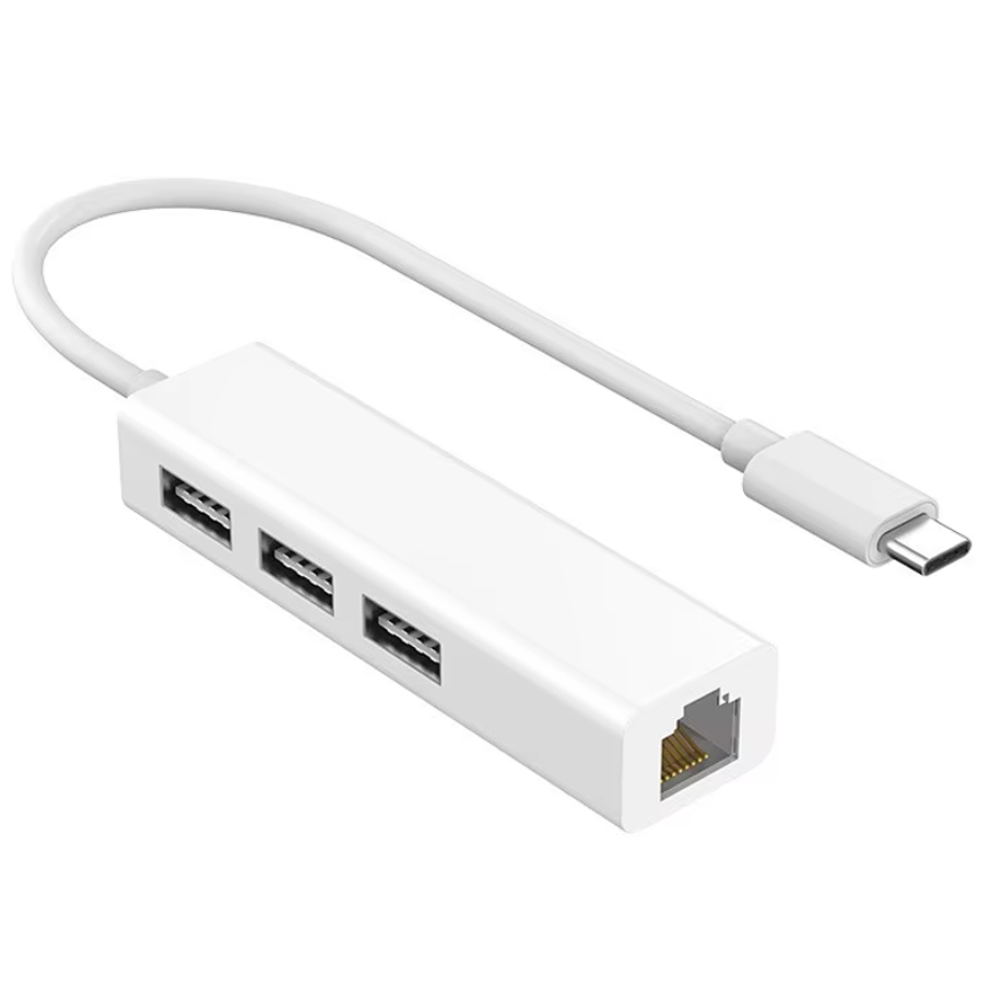 USB 3.0 Type-C Multi-Port Network Card Hub with 100Mbps Ethernet Extender