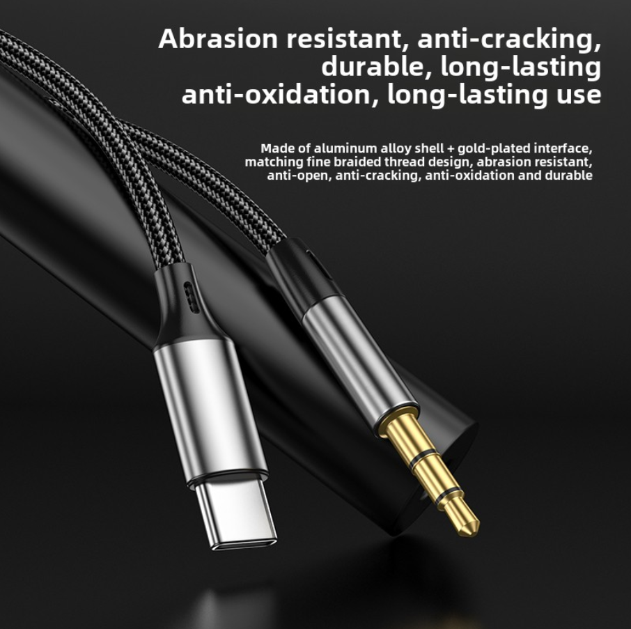 Type-C to 3.5mm Audio Conversion Cable for Huawei, Apple Car Headsets & AUX Audio