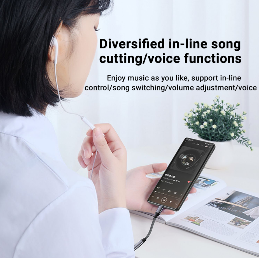 Type-C Headphone Jack Audio Adapter USB-C AUX Audio Converter