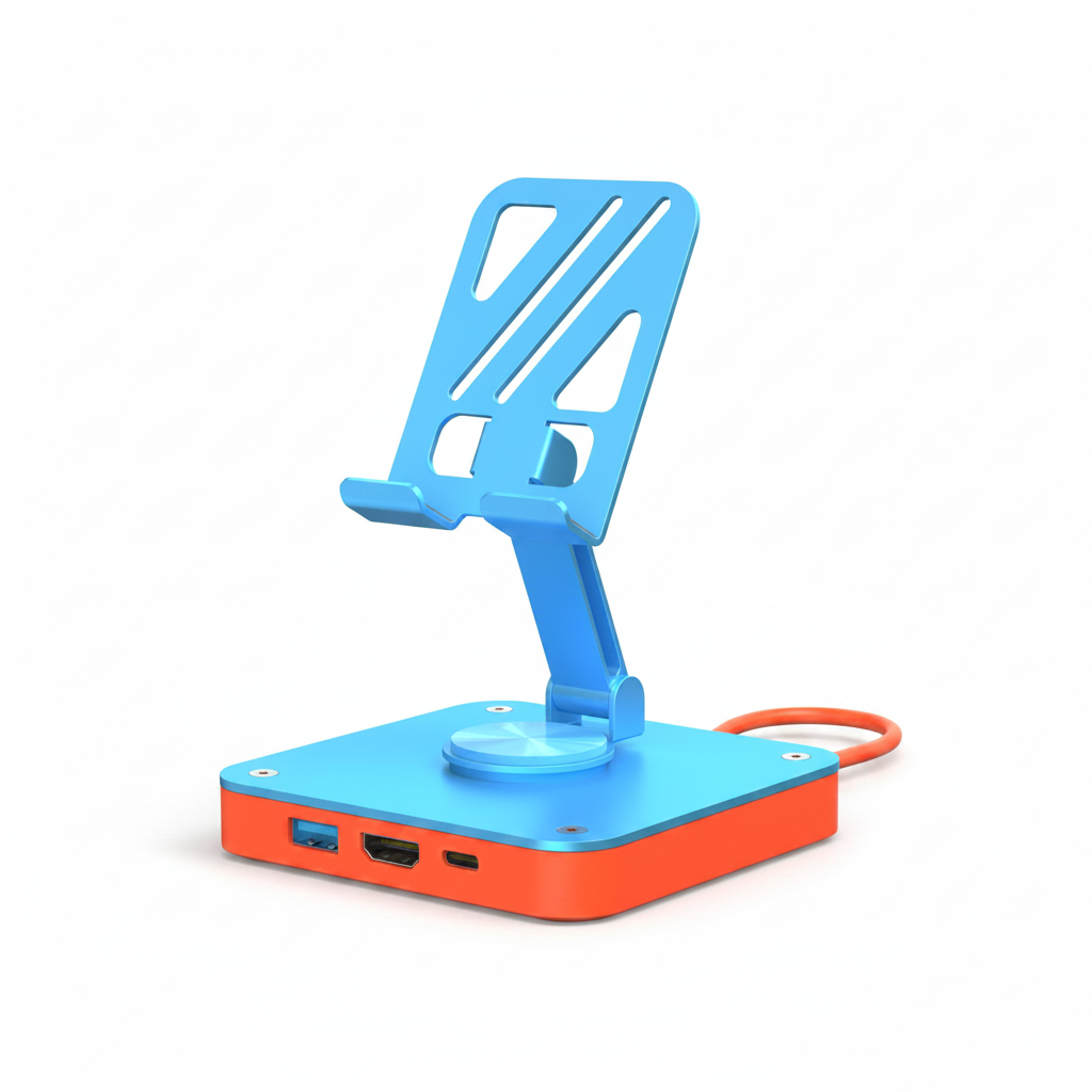 Adjustable 3-in-1 Nintendo Switch Stand USB-C Hub with 4K HDMI & 100W PD Charging