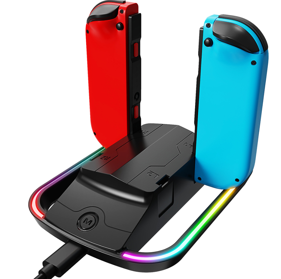 Classic 4-in-1 Fast Charger RGB LED Charging Dock Stand for Nintendo Switch Joy-Con - ShopHub