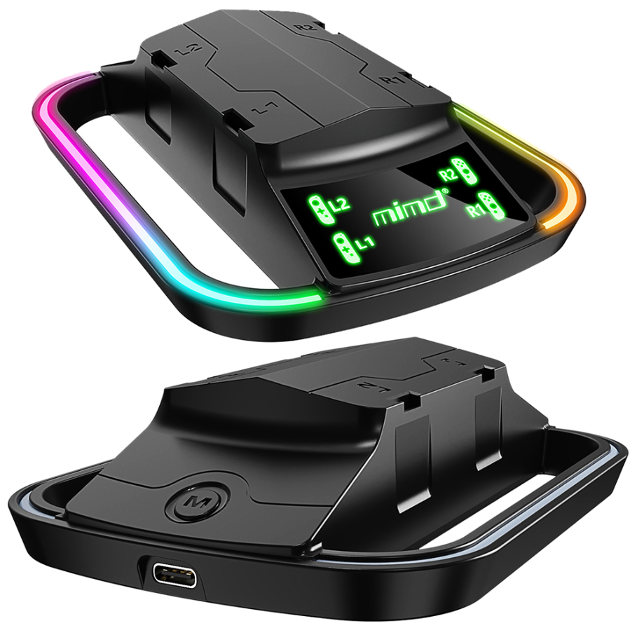 Classic 4-in-1 Fast Charger RGB LED Charging Dock Stand for Nintendo Switch Joy-Con - ShopHub