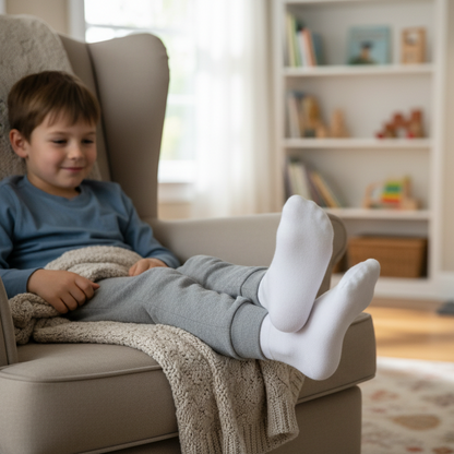 Crew Socks 12 Pairs/pack  Kids' 4-7 years Thin White dealonline.co.nz