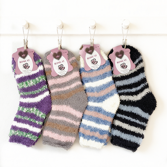 Soft & Warm Fleece Socks (12 pairs) Plush Slipper Sock Winter Fluffy Microfiber dealonline.co.nz