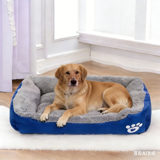 Colourful Calming Dog Bed Warming Washable XXL 95cm - ShopHub