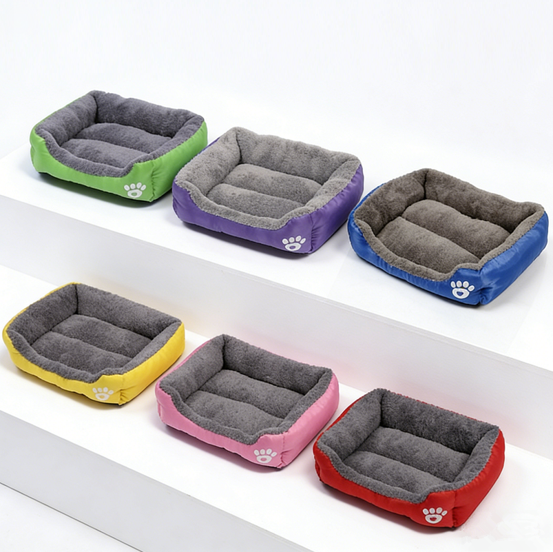 Colourful Calming Dog Bed Warming Washable M 54cm