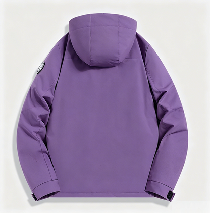Thickened Lined Heated Jacket Waterproof Purple - ShopHub