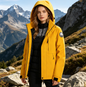 Thickened Lined Heated Jacket Waterproof Yellow