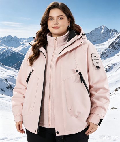 Unisex 3-in-1 Detachable Outdoor Jacket Waterproof Windproof Mountain Coat - ShopHub