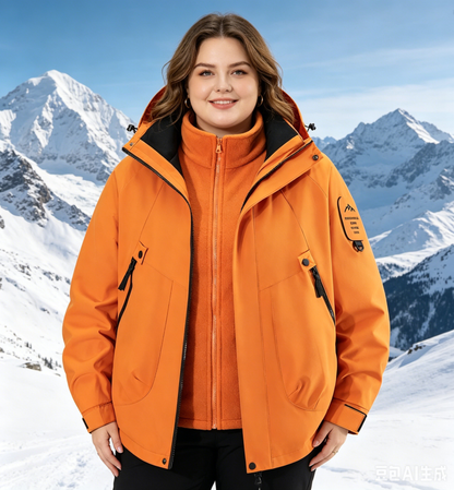 Unisex 3-in-1 Detachable Outdoor Jacket Waterproof Windproof Mountain Coat - ShopHub