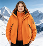 Unisex 3-in-1 Detachable Outdoor Jacket Waterproof Windproof Mountain Coat - ShopHub