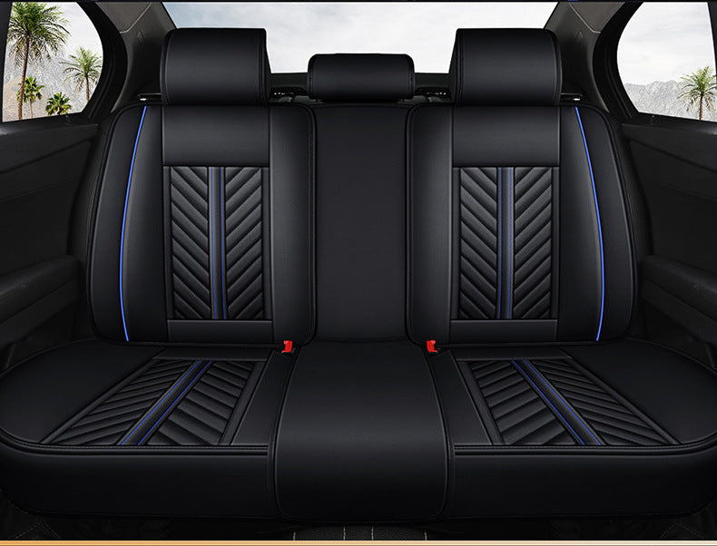 Car Seat Cover Faux Leather Cushion 5 Seater Full Set Front Rear Premium Quality dealonline.co.nz
