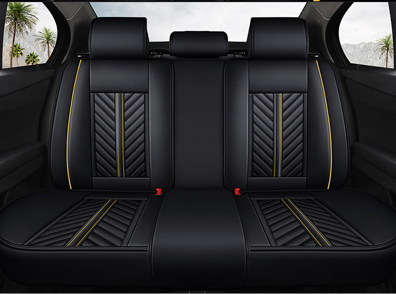 Car Seat Cover Faux Leather Cushion 5 Seater Full Set Front Rear Premium Quality dealonline.co.nz