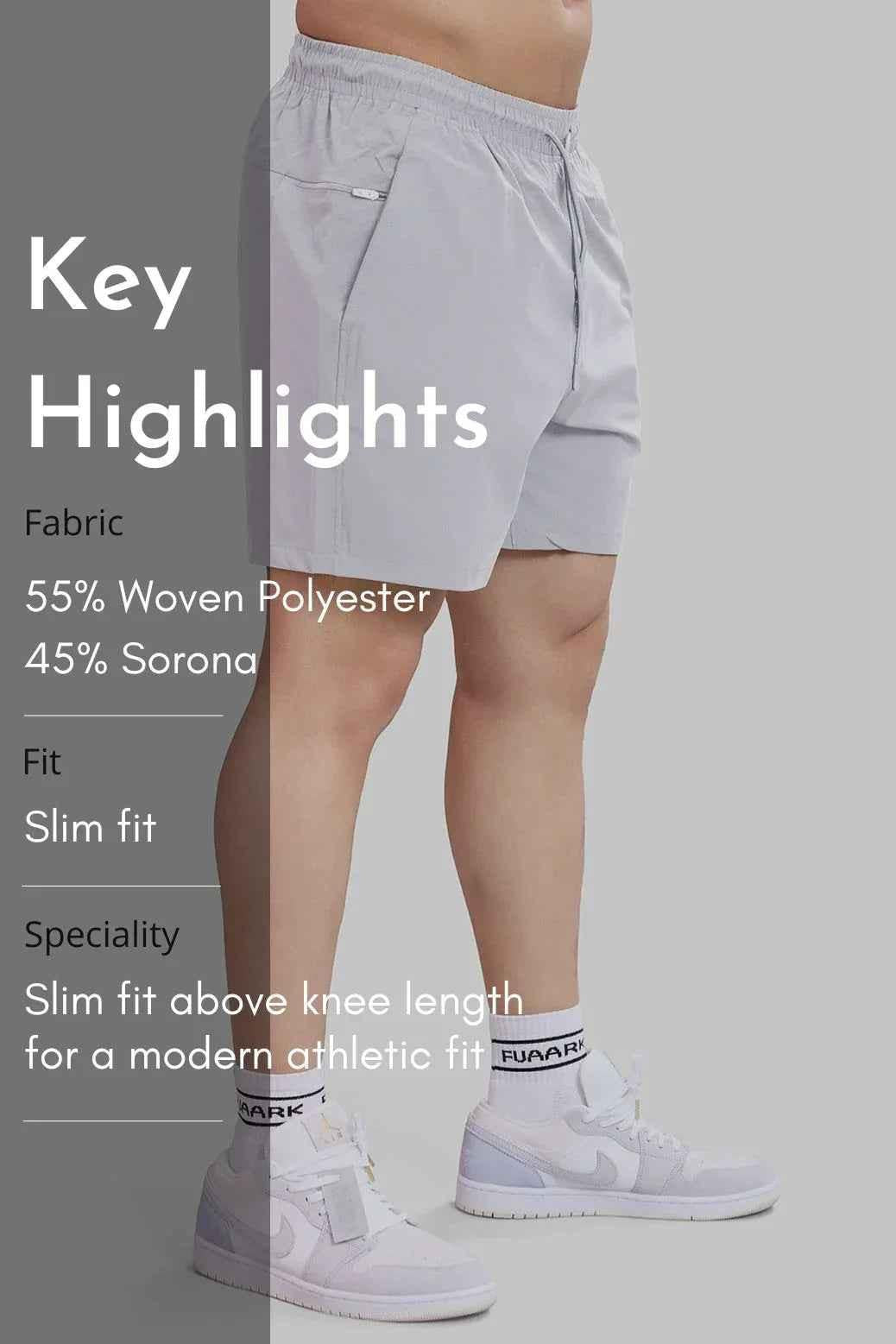 Thread Shorts Light Grey