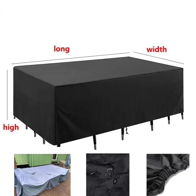 210D Oxford Waterproof Garden Table Cover – UV & Windproof (different sizes available) Habicare
