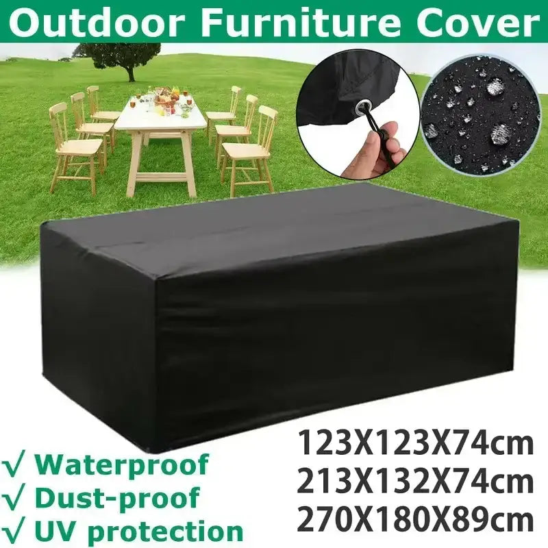 210D Oxford Waterproof Garden Table Cover – UV & Windproof (different sizes available) Habicare
