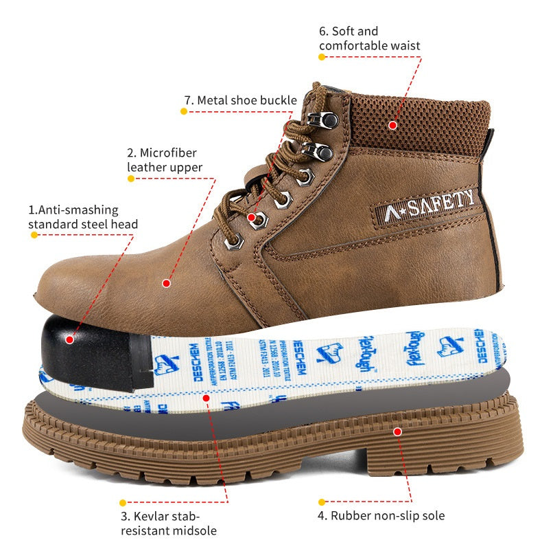 Steel Toe Cap Work Shoes Safety Industrial Puncture Proof Construction 9-14 dealonline.co.nz