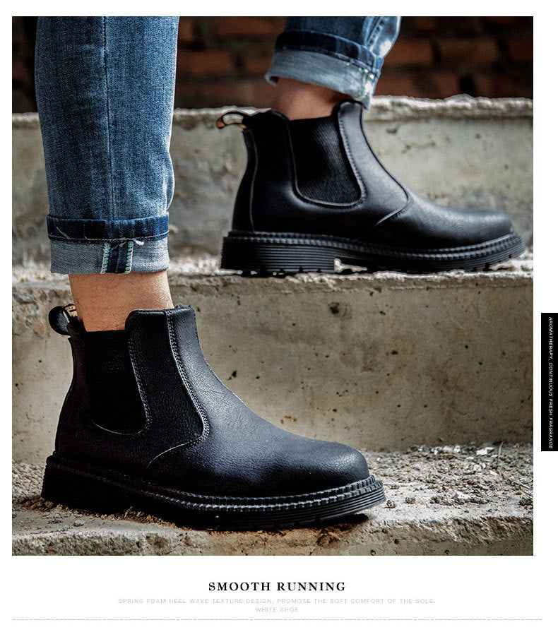 Steel Toe Work Shoes Slip On Safety Oiled Leather Boot Puncture Proof Soft Light