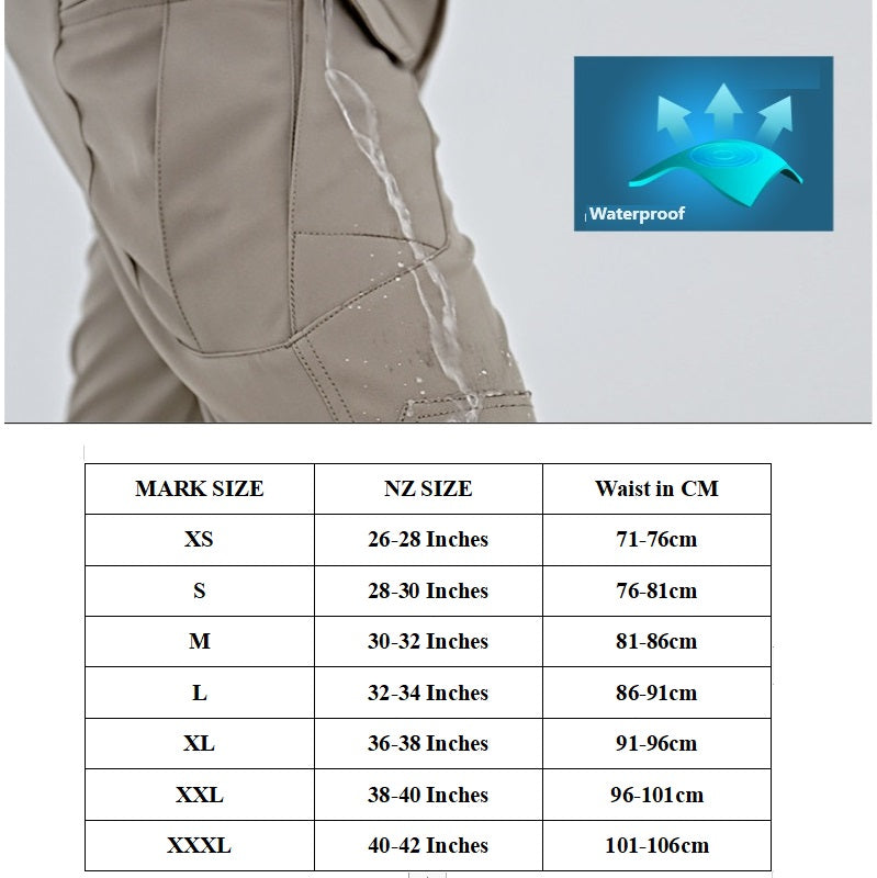 Men's Tactical Pants Water Resistant Flex Ripstop Cargo Pants dealonline.co.nz