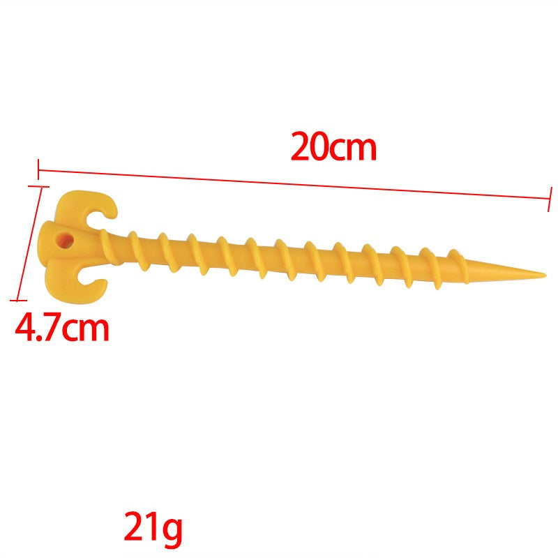 ECOTREK Screw Tent Pegs – 20cm Plastic Spiral Ground Stakes for Camping, Tarp & Outdoor Shelters JP52013 - ShopHub