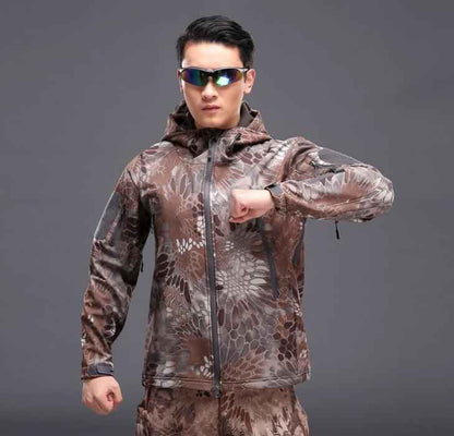 TAD Softshell Outdoor Jacket, Waterproof 3-in-1 Camouflage