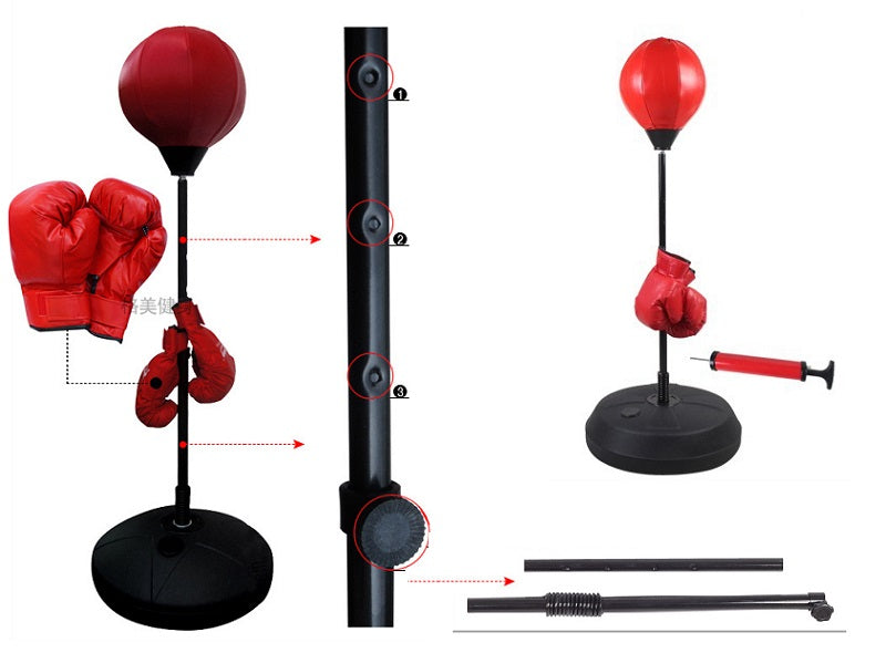 Punch Speed Ball Gloves Set Free Standing Punching Boxing Bag Home GYM Training dealonline.co.nz
