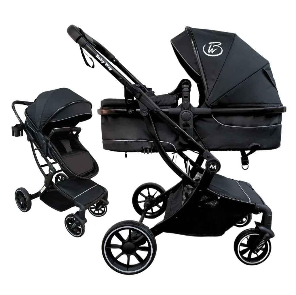 Baby 2 in 1 Multifunctional Two-Way Bassinet Stroller BLACK
