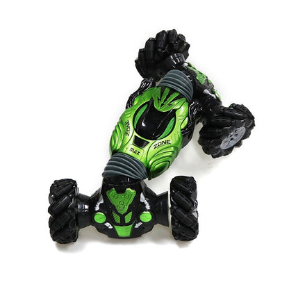 Dealonlinenz 4WD remote control stunt car Transformer, black and red, capable of performing stunts and transforming for versatile play