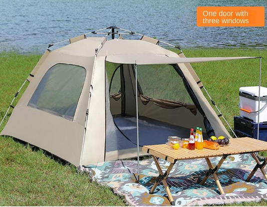 Pop-Up Camping Tent – 1 Door & 3 Windows ECOTREK