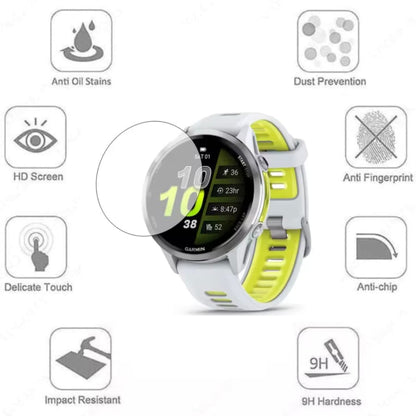 Clear Garmin Forerunner 570 (47mm) watch screen protector, showing a transparent protective film on the smartwatch screen.