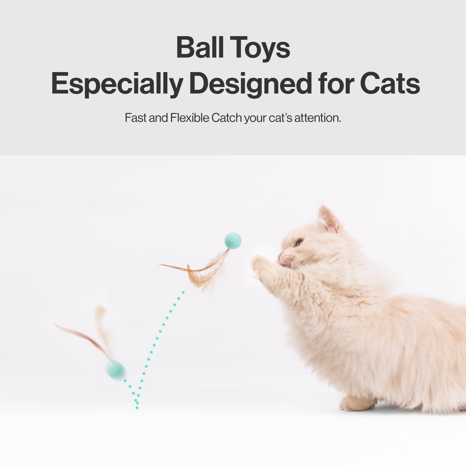 PIDAN Feather Bouncy Cat Toy Balls – 3 Pack Pidan New Zealand
