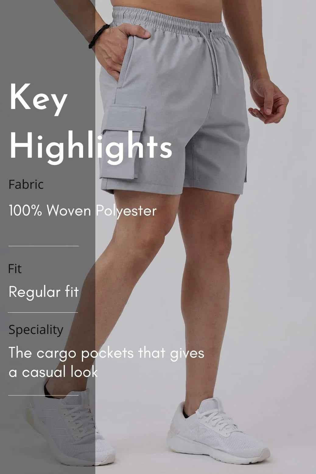 Delta Cargo Shorts Light Grey