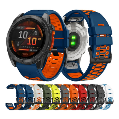 Quickfit Silicone Watch Band for a Range of Garmin Watches (22mm) (See list of models in the description) Habicare