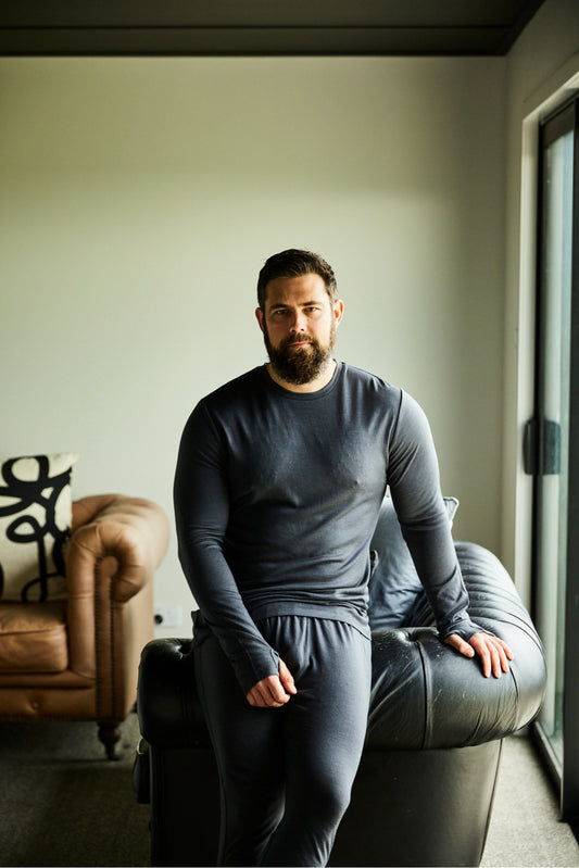 Men's OG Long Sleeve - 100% Merino Wool, Slate Grey Merino 365 NZ