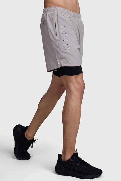 2 in 1 Laser Short Beige/Black