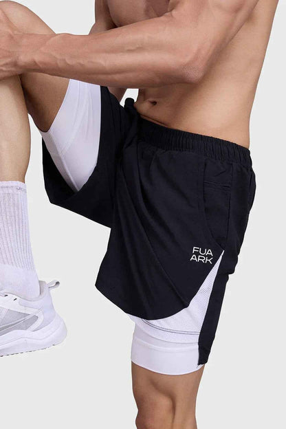 2 in 1 Mesh Short Black/White