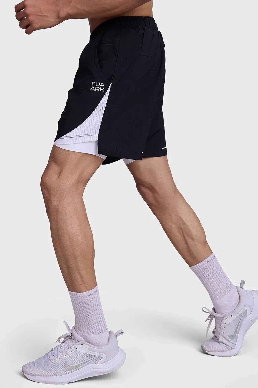 2 in 1 Mesh Short Black/White