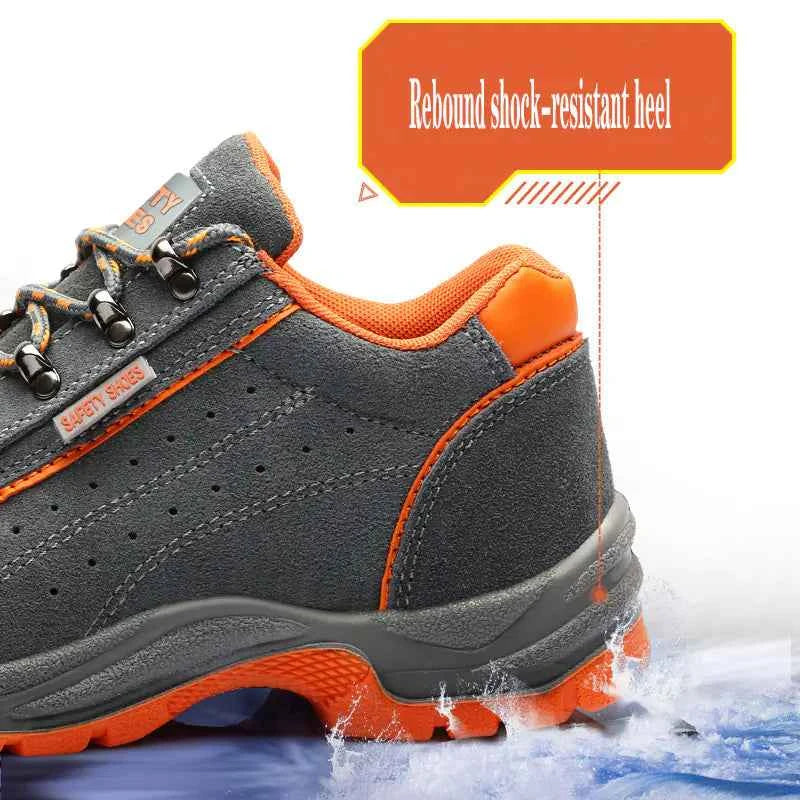 Men's Steel Toe Non-Slip Welding Safety Work Shoes - Heat-Resistant Protective Footwear
