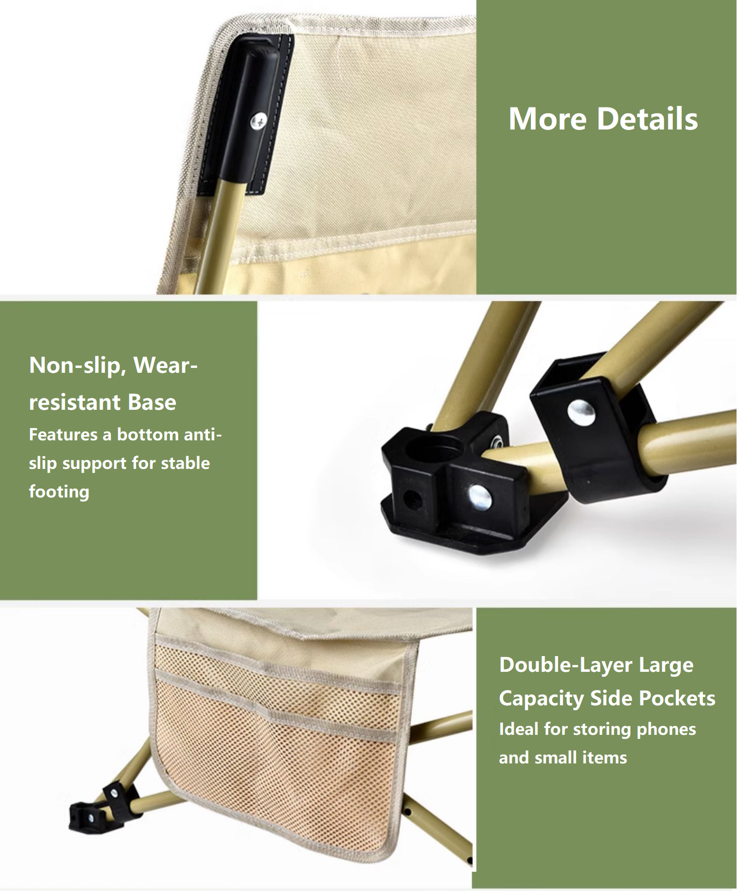 Portable Folding Beach Chair – Enhanced Size & Comfort ECOTREK