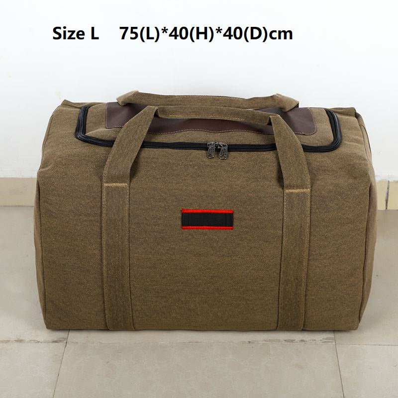 Canvas Storage Bag – High-Capacity Travel, Camping & Moving Luggage Bag ECOTREK