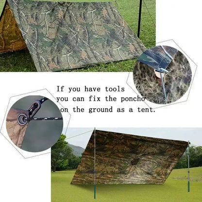 3 in 1 Rain Poncho / Waterproof Tent / Picnic Mat Habicare