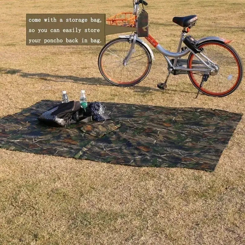 3 in 1 Rain Poncho / Waterproof Tent / Picnic Mat Habicare