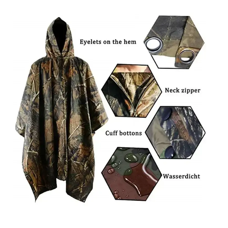 3 in 1 Rain Poncho / Waterproof Tent / Picnic Mat Habicare