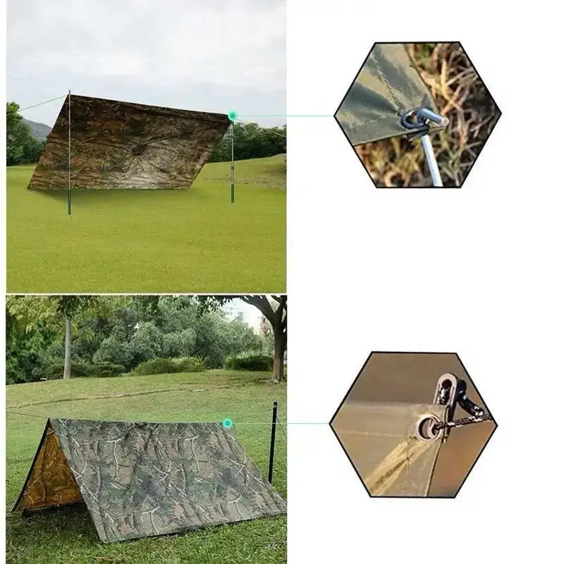 3 in 1 Rain Poncho / Waterproof Tent / Picnic Mat Habicare