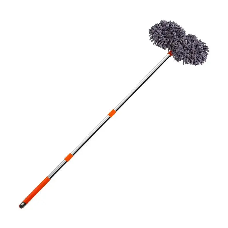 3-Section Telescopic Car Wash Mop with Double Brush Head Habicare